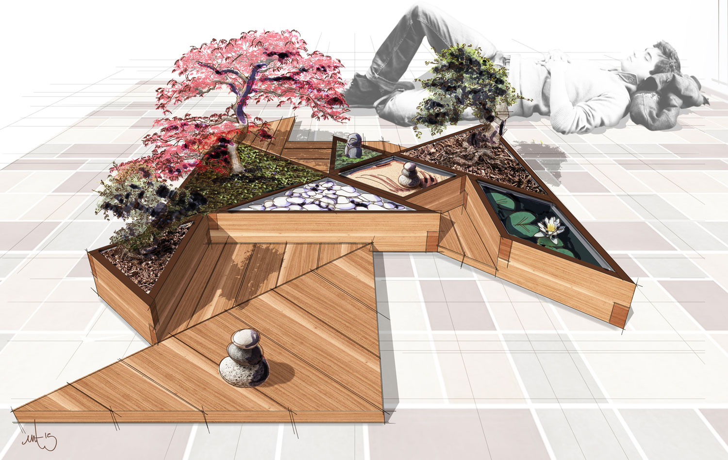 Japanese modular garden